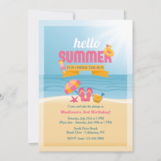 Hello Summer Invitation (Front)