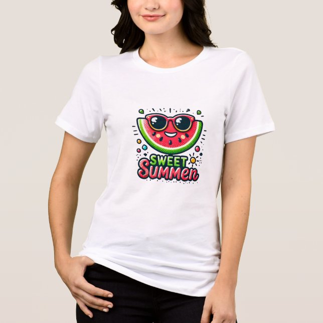 Hello Summer - Kawaii Summer Tee for Women & Tees (Front)