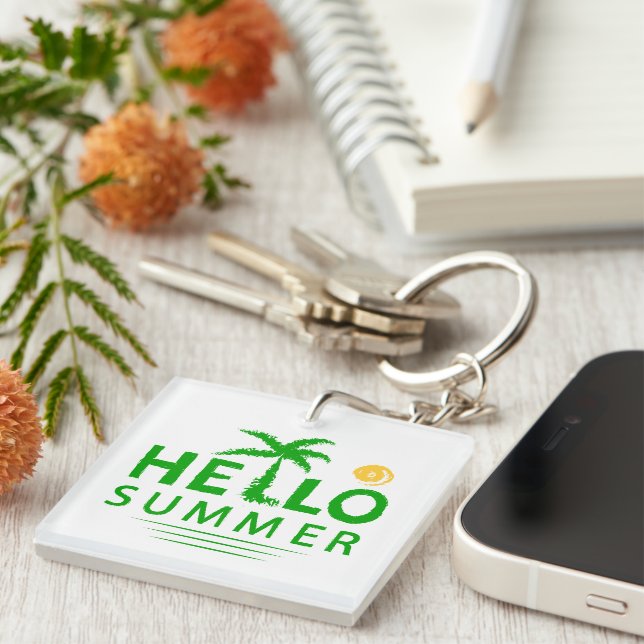 Hello Summer Key Ring (Front Right)