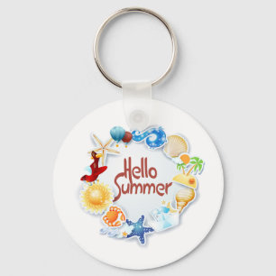 Hello Summer Key Ring