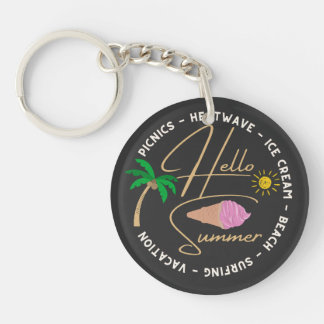 hello summer key ring