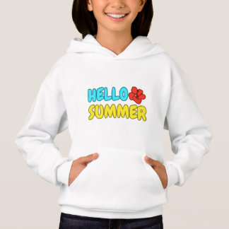Hello Summer Kids Pullover Hoodie