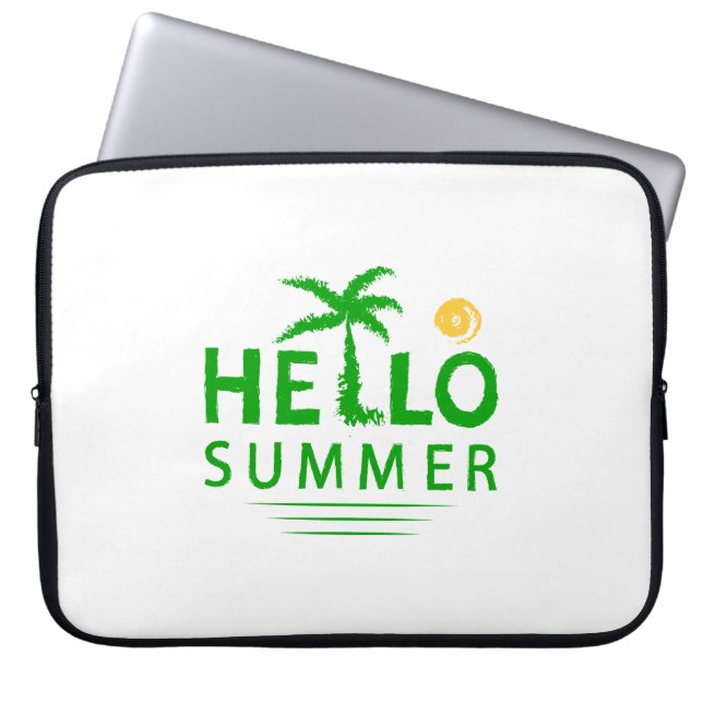 Hello Summer Laptop Sleeve (Front)