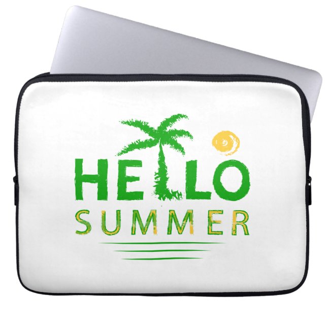 Hello Summer Laptop Sleeve (Front)