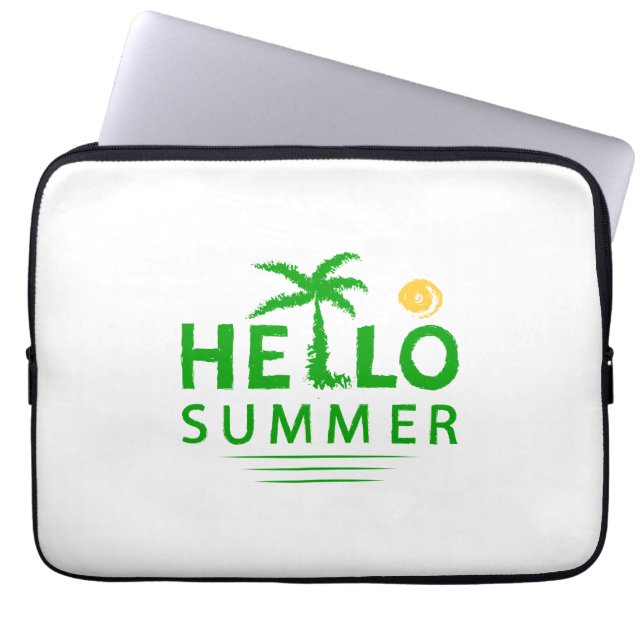 Hello Summer Laptop Sleeve (Front)
