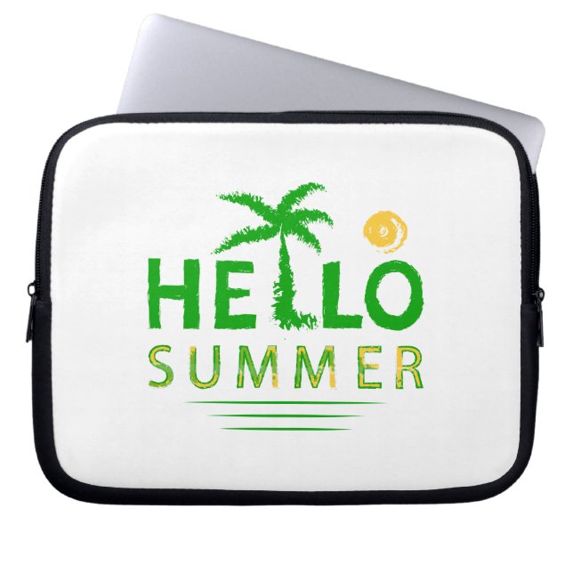Hello Summer Laptop Sleeve (Front)