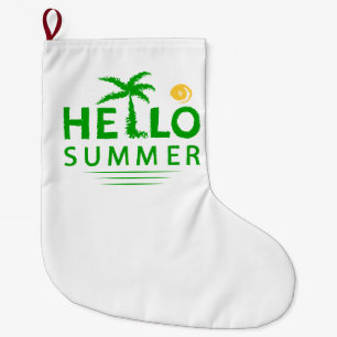 Hello Summer Large Christmas Stocking