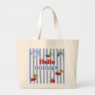 Hello Summer Large Tote Bag