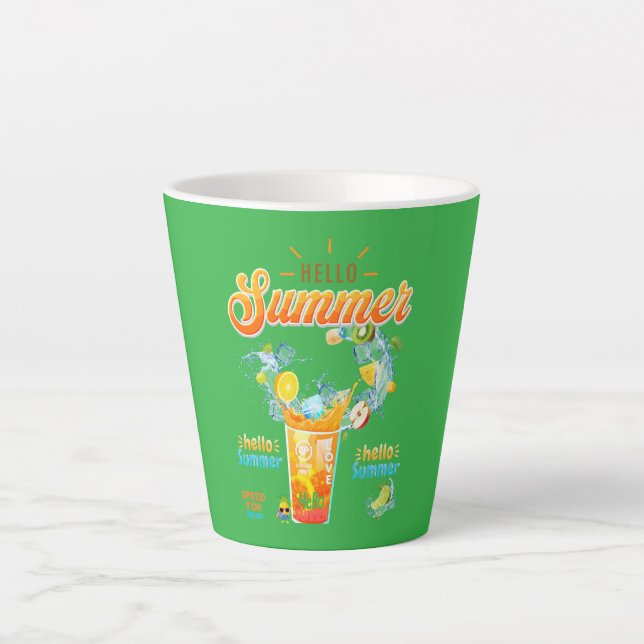 Hello Summer Latte Mug (Front)
