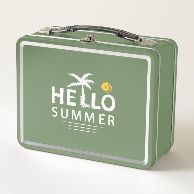 Hello Summer Metal Lunch Box (Front)