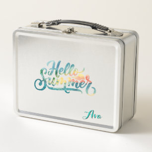 Hello Summer Metal Lunch Box