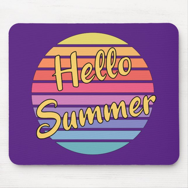 Hello Summer Mouse Mat (Front)