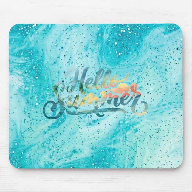 Hello Summer Mouse Mat (Front)