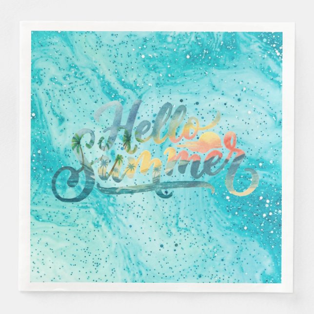 Hello Summer Napkin (Front)