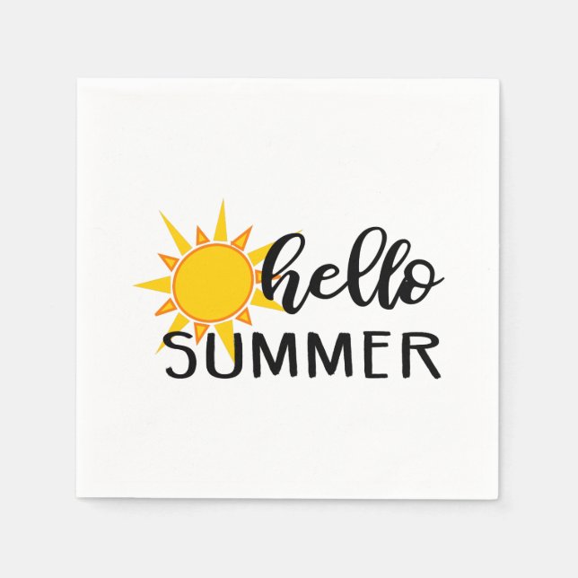 hello summer napkin (Front)
