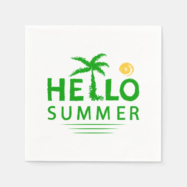 Hello Summer Napkin (Front)