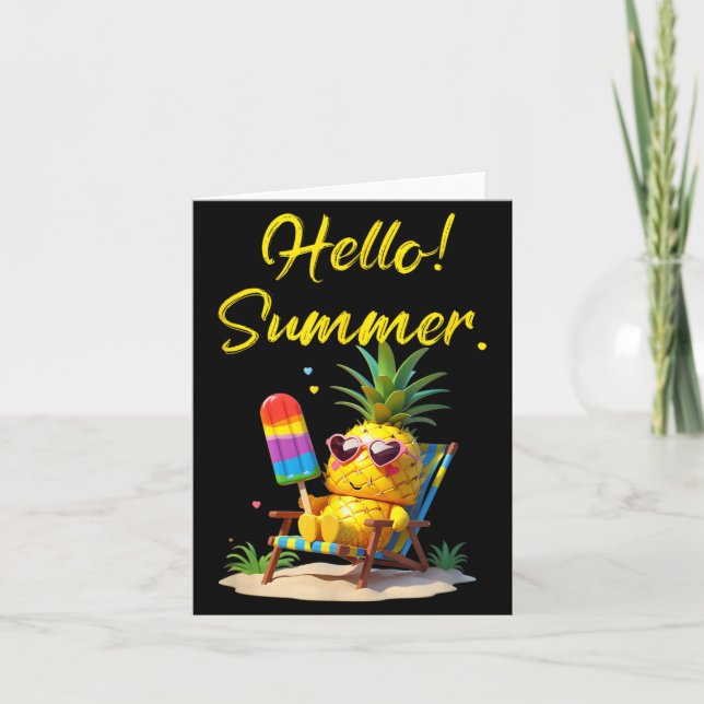 Hello Summer ne Eating psicle Card (Front)
