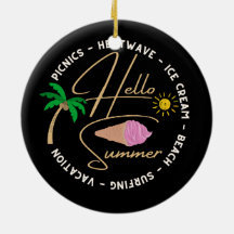 Hello Summer Ornament