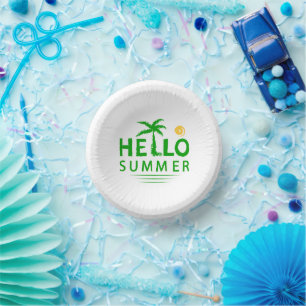 Hello Summer Paper Plate