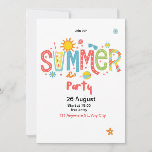 hello summer party invitation