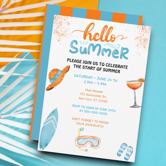 Hello Summer Party Invitation (Creator Uploaded)