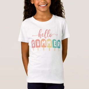 "Hello Summer" Pastel Vacation Gift T-Shirt
