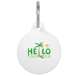 Hello Summer Pet Tag