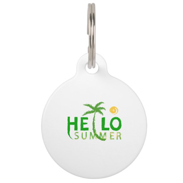 Hello Summer Pet Tag (Front)