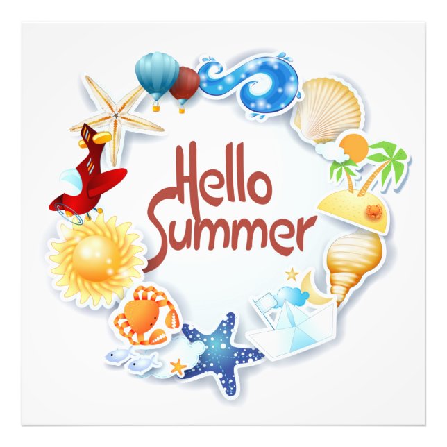Hello Summer Photo Print (Front)