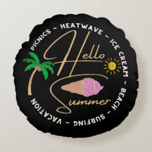 hello summer pillow