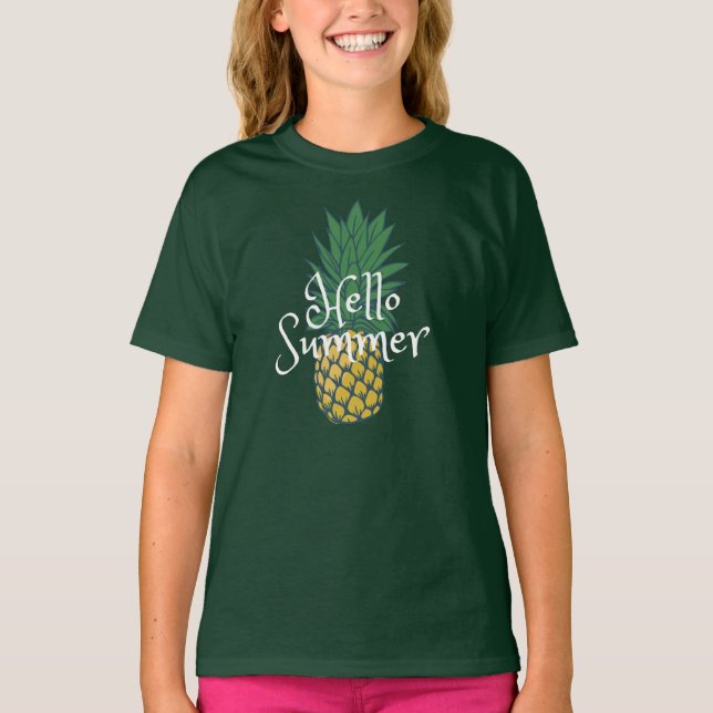 Hello Summer Pineapple T-Shirt (Front)