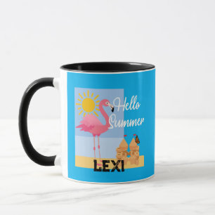 Hello Summer Pink Flamingo Design - Combo Mug