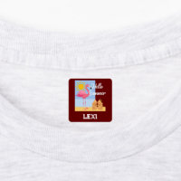 Hello Summer Pink Flamingo Design - Small Square C