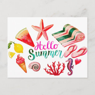 Hello Summer Postcard