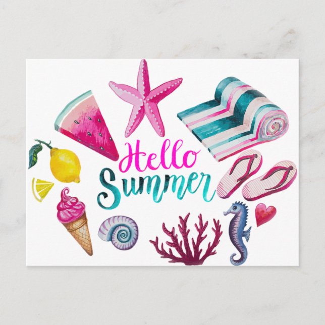 Hello Summer Postcard (Front)