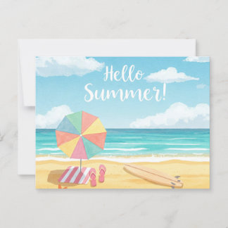 hello Summer  Postcard