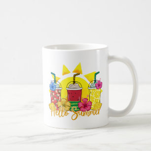 Hello Summer   Refreshing Tropical Fruit Smoothie Coffee Mug