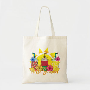 Hello Summer Refreshing Tropical Fruit Smoothie Tote Bag
