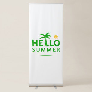 Hello Summer Retractable Banner