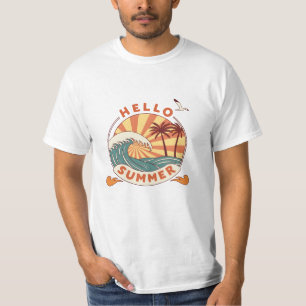 Hello Summer: Retro Beach Vibes T-Shirt
