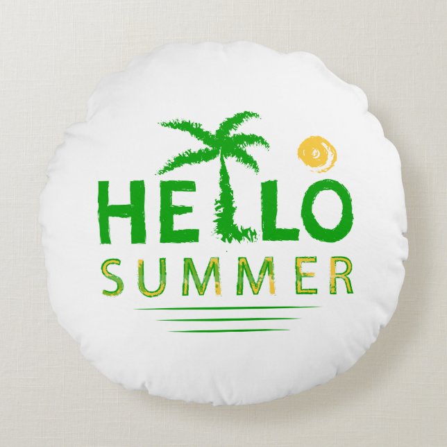 Hello Summer Round Cushion (Front)