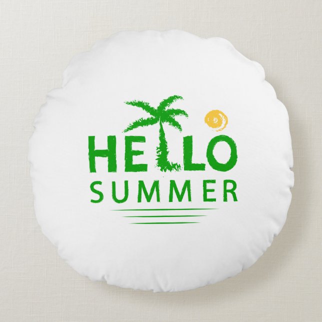 Hello Summer Round Cushion (Front)