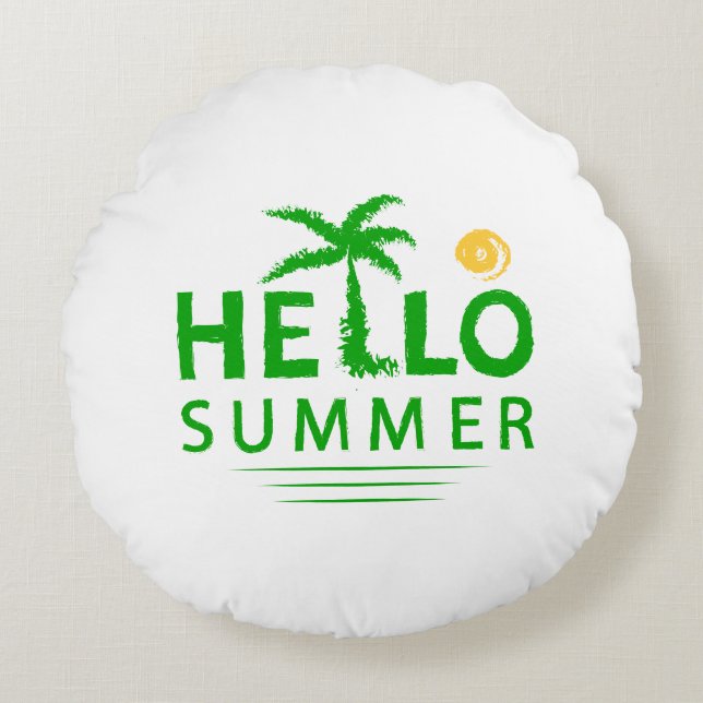 Hello Summer Round Cushion (Front)