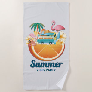 Hello Summer Sea Beach Party Towel