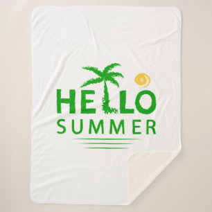 Hello Summer Sherpa Blanket