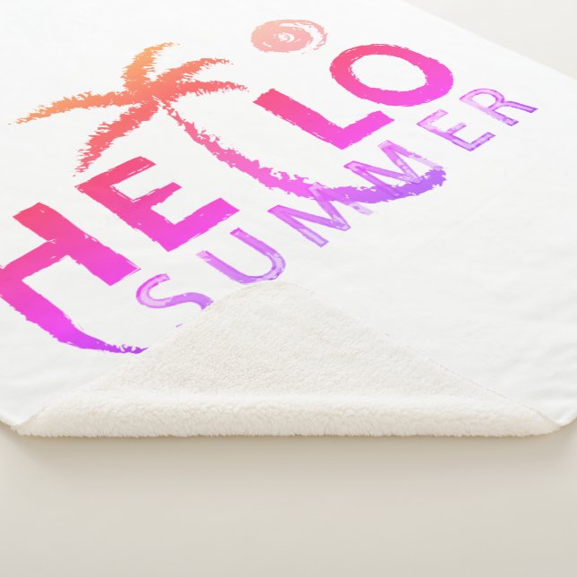 Hello Summer Sherpa Blanket (3/4)