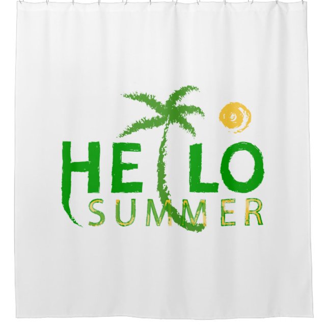 Hello Summer Shower Curtain (Front)