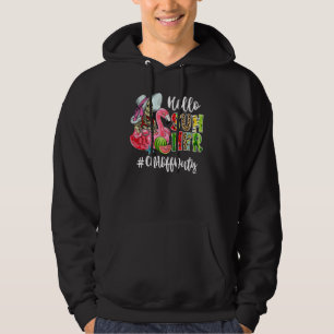 Hello Summer Skull Flamingo Float Watermelon Cna O Hoodie