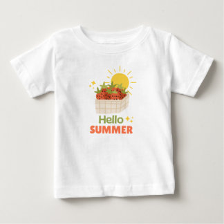 Hello Summer Strawberry Sunshine Baby T-Shirt 