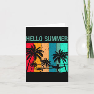 Hello Summer - Sun Sea and Sand - Summer Surfing Card